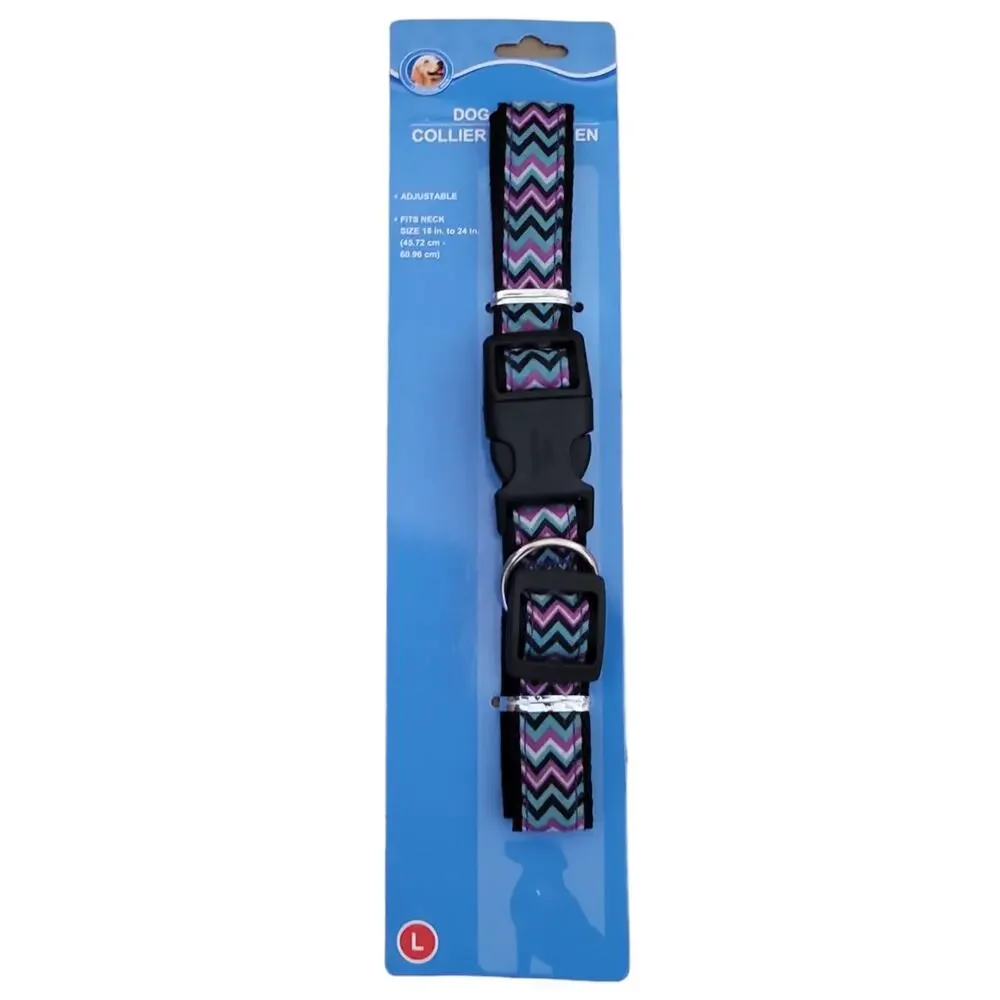 Greenbrier 4 Pack Adjustable Pet Collars Large 18-24 Dog Cat Woven Nylon New